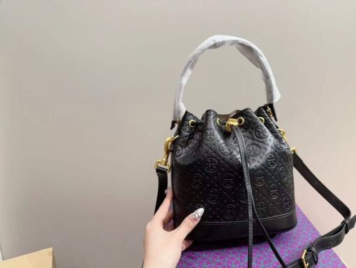 Tory Burch T Monogram Cloud Bucket Bag (10)